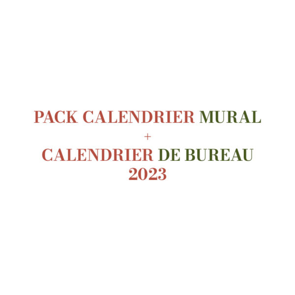 Pack calendrier mural + calendrier bureau